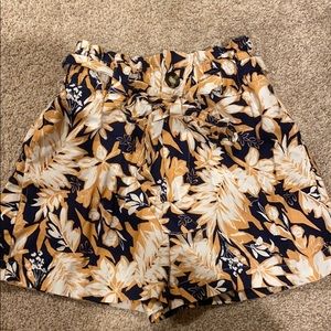 forever 21 printed tie shorts